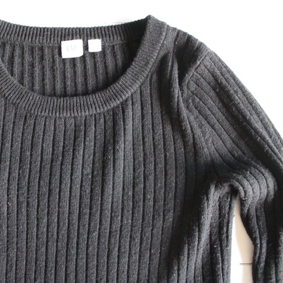 Black Long Sleeve Knit Sweater Mini Dress From Gap - Picture 3 of 6